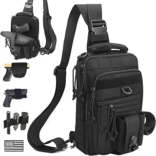 Dual Pistol Holster Chest Bag Concealed Carry Sling Crossbody Tactical Gun Convertible Backpack Shooting Hunting