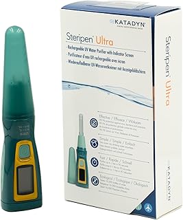 Katadyn Steripen Ultra Portable UV Water Purifier – Rechargeable 2200mAh Battery, Eliminates 99.99% Microorganisms, Fast Water Treatment for Hiking, Camping & Travel