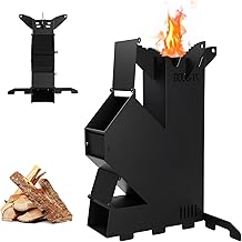 Rocket Stove for Cooking Portable Wood Burning Wood Fire Camping Backyard Cooking Outdoor Events BBQ Comes with Storage Bag